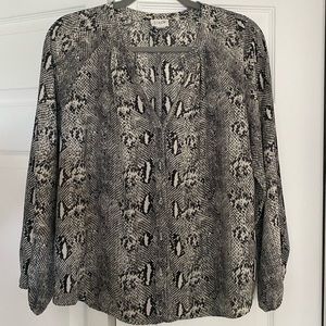 EUC J Crew factory size medium snakeskin top